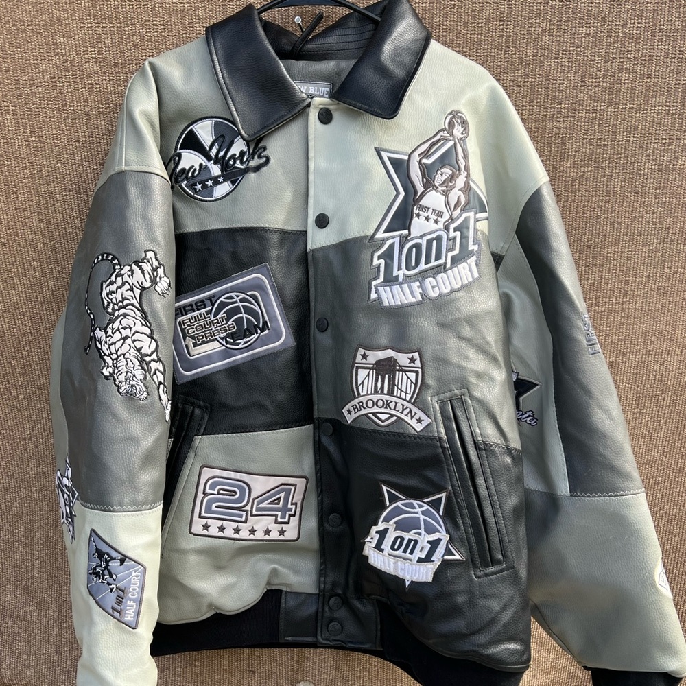Raw Blue CLASSICS Bomber Jacket XL Men's 90's 80's NBA NHL basketball RA…